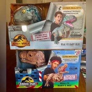 Jurassic World REALFX Baby Blue AND Jurassic World REALFX Baby T-Rex